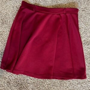 Forever 21 Wine Circle Skater Skirt